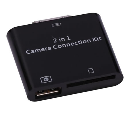 2 in1 Camera + SD Card Reader Connection Kit for iPad 2 APPLE 2IN1