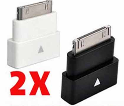 2 X 30 Pin Dock Extender Adapter IPhone, Works with Lifeproof, Otterbox Case
