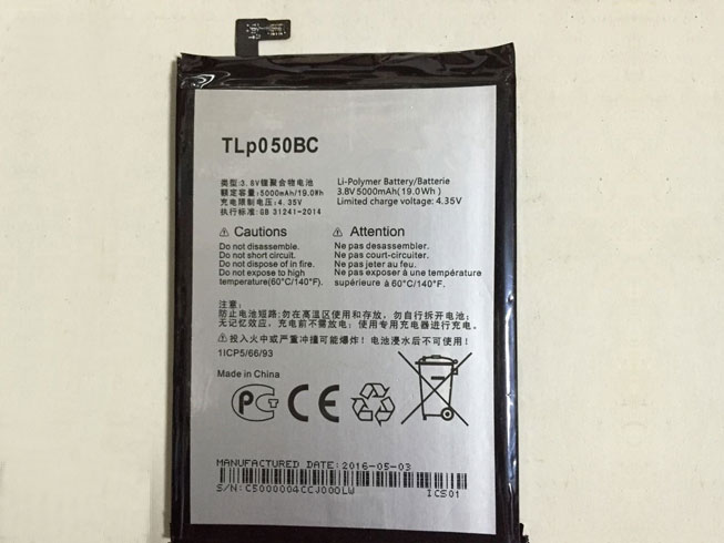replace TLp050BC battery